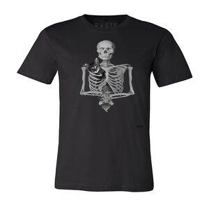 Kitten Skelton X-ray by Paste unisex medium Brooklyn silkscreened tee unisex